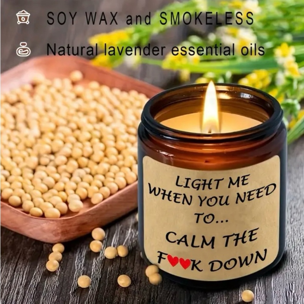 NIB CANDLE SARCASTIC “PG”VERSION OF “F” BOMB SAYING SOY WAX & ESSENTIAL OIL